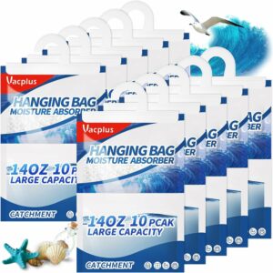 Vacplus Moisture Absorbers 14oz Hanging Closet Dehumidifier (10-Pack)