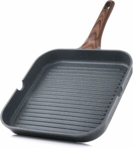 SENSARTE Nonstick Grill Pan 9.5-Inch Stove Top Griddle