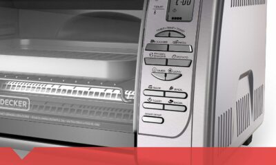 Black+Decker Countertop Convection Toaster Oven, 8 One-touch Cooking Functions, Stainless Steel Dual Rack Positions product image