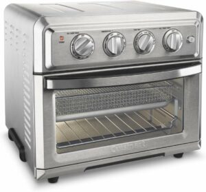 Air Fryer + Convection Toaster Oven by Cuisinart, 7-1 Oven with Bake, Grill, Broil & Warm Options, Stainless Steel, TOA-60 Airfryer Toaster Oven Stainless Steel