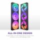 NZXT F360 RGB Core - 360mm Single-Frame Fan Unit with 3 x 120mm RGB Fans - Speed & Lighting Control - High Static Pressure & Airflow - Fluid Dynamic Bearings - 8 aRGB LEDs Per Fan - Black 360mm RGB Core Black product image