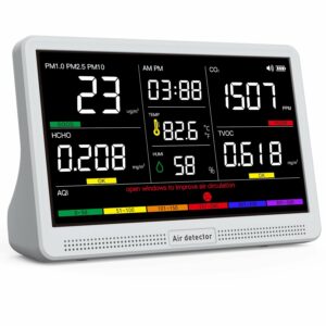 YNAK 7-Inch Air Quality Monitor CO2 PM2.5 TVOC