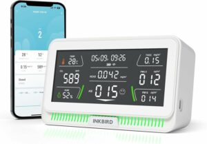 Inkbird 10-in-1 Air Quality Monitor with CO2 PM2.5 HCHO TVOC