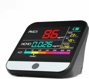 Xoopon 13-in-1 Air Quality Monitor PM2.5 Formaldehyde TVOC Detector